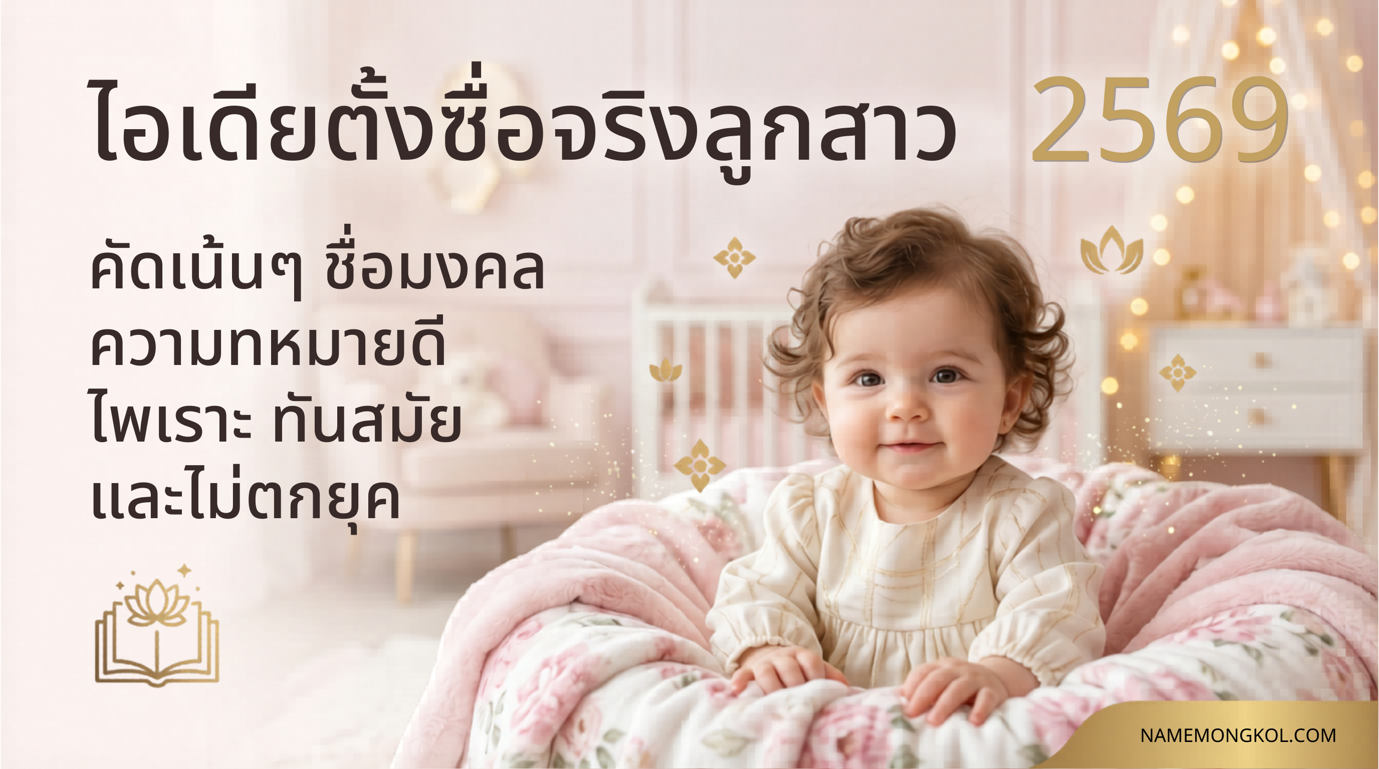 ภาพหน้าปกบทความ รวม ชื่อมงคล ผู้หญิง 2569: ไอเดียตั้งชื่อลูกสาว คัดเน้นๆ ความหมายดี ไพเราะ ทันสมัย